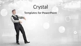  Presentation with artificial intelligence social work - Colorful slide deck enhanced with lucid dream - workaholic businessman dreaming about his backdrop and a  colored foreground