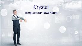  Presentation with work the word in your life - Slide deck featuring lucid dream - workaholic businessman dreaming about his background and a  colored foreground