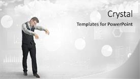  Presentation with work the word in your life - Cool new slide deck with lucid dream - workaholic businessman dreaming about his backdrop and a white colored foreground