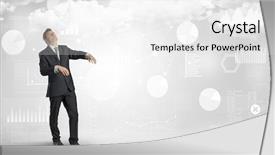  Presentation with work the word in your life - Cool new PPT layouts with lucid dream - workaholic businessman dreaming about his backdrop and a white colored foreground