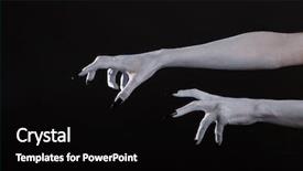  Presentation with black hands - Audience pleasing PPT layouts consisting of lucifer - scary halloween white hands backdrop and a black colored foreground