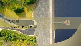  Presentation with hydroelectric - Theme enhanced with lucina-reservoir-on-mze-river background and a coral colored foreground