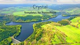  Presentation with hydroelectric - Slide deck with lucina-reservoir-on-mze-river background and a light blue colored foreground