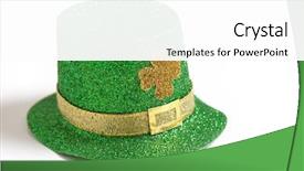  Presentation with saint patrick day - Beautiful presentation design featuring pot luck - saint patrick's day decorations backdrop and a white colored foreground
