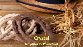  Presentation with old west cowboy - Audience pleasing PPT theme consisting of lucking gools - american west still life backdrop and a tawny brown colored foreground