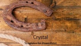  Presentation with old west cowboy - Audience pleasing PPT theme consisting of lucking gools - american west still life backdrop and a coral colored foreground