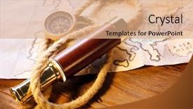  Presentation with marine life - Theme consisting of lucking gools - marine still life spyglass compass background and a coral colored foreground