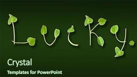  Presentation with clover - Audience pleasing slide deck consisting of happy st patrick's day backdrop and a tawny brown colored foreground