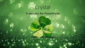  Presentation with four leaf clover - Beautiful PPT layouts featuring lucky-four-leaf-clover-surrounded backdrop and a seafoam green colored foreground