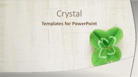  Presentation with prosperity - PPT theme enhanced with lucky-four-leaf-clover-symbolizing background and a  colored foreground