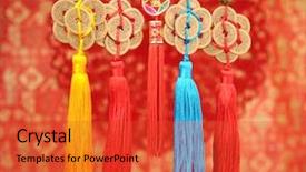  Presentation with chinese new year - PPT layouts consisting of lucky knot for chinese new background and a red colored foreground