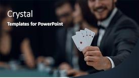  Presentation with winning - Slides featuring lucky-player-with-the-winning background and a black colored foreground