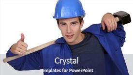  Presentation with carpenter - Theme consisting of lucrative - portrait of junior carpenter background and a navy blue colored foreground