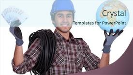  Presentation with rich - Slides consisting of lucrative - tradesman getting rich background and a cool aqua colored foreground