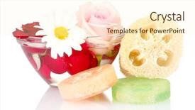  Presentation with white - PPT theme featuring lufe - loofah isolated on white background and a  colored foreground