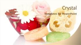  Presentation with frames isolated on white brown - Amazing presentation theme having lufe - loofah isolated on white backdrop and a  colored foreground