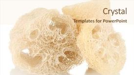  Presentation with white - Beautiful theme featuring lufe - loofah isolated on white backdrop and a  colored foreground