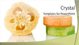  Presentation with monarch butterfly isolated on white - Beautiful PPT theme featuring lufe - loofah isolated on white backdrop and a  colored foreground