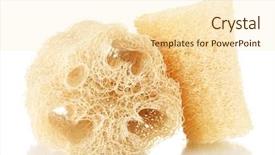  Presentation with white - Beautiful slide deck featuring lufe - loofah isolated on white backdrop and a  colored foreground