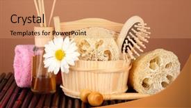  Presentation with treble clef teal color - PPT theme enhanced with lufe - loofah on color background background and a coral colored foreground