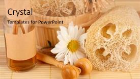  Presentation with color naranjo y blanco - Slides with lufe - loofah on color background background and a  colored foreground