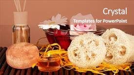  Presentation with color - Theme with lufe - loofah on color background background and a  colored foreground