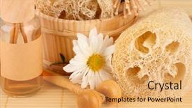  Presentation with color - Presentation design having lufe - loofah on color background background and a  colored foreground