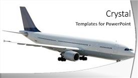  Presentation with airplane - Beautiful presentation theme featuring lufthansa - isolated airplane backdrop and a white colored foreground