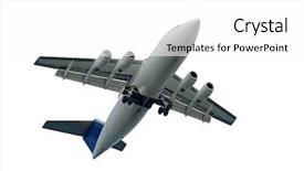  Presentation with airplane - PPT theme enhanced with lufthansa - isolated airplane background and a white colored foreground