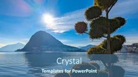  Presentation with city of chicago aerial view - Slide set featuring lugano-switzerland-amazing-aerial-view background and a ocean colored foreground