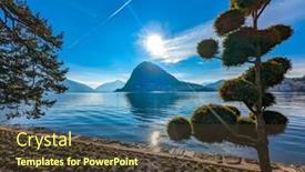  Presentation with city of chicago aerial view - PPT layouts consisting of lugano-switzerland-amazing-aerial-view background and a tawny brown colored foreground