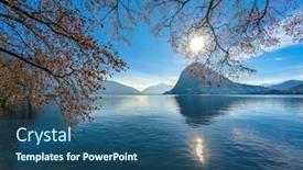  Presentation with city of chicago aerial view - PPT theme enhanced with lugano-switzerland-amazing-aerial-view background and a ocean colored foreground