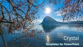  Presentation with city of chicago aerial view - Theme with lugano-switzerland-amazing-aerial-view background and a ocean colored foreground