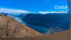  Presentation with city of chicago aerial view - Slide set having lugano-switzerland-amazing-aerial-view background and a teal colored foreground