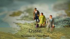  Presentation with win win - Cool new presentation theme with luggage on a map backdrop and a gold colored foreground