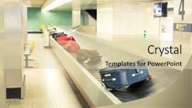  Presentation with luggage - Colorful presentation enhanced with luggage on the track backdrop and a soft green colored foreground