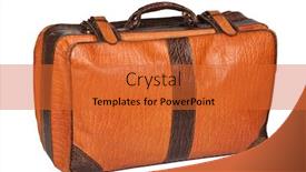  Presentation with luggage - Presentation having luggage-suitcase background and a red colored foreground