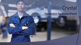  Presentation with car service - PPT theme having lugs - auto mechanic with tool background and a  colored foreground