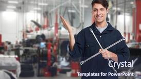  Presentation with mechanic - Presentation theme consisting of lugs - car mechanic background and a wine colored foreground