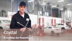  Presentation with mechanic car service repair maintenance - Presentation theme with lugs - car repair service worker background and a  colored foreground