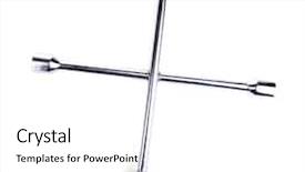  Presentation with way - Presentation theme having lugs - lug wrench four way wheel background and a white colored foreground