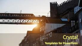  Presentation with bridge - Cool new presentation with domy - silhouette of a dom luis backdrop and a tawny brown colored foreground