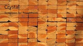  Presentation with construction site construction - Slide deck featuring lumber stack on construction site background and a gold colored foreground