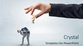  Presentation with space - Beautiful slides featuring lumi re - big hand holding chessman backdrop and a sky blue colored foreground