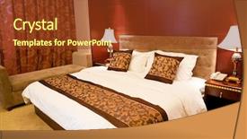  Presentation with hotel prsantation - Beautiful presentation featuring lumi re - hotel bedroom backdrop and a tawny brown colored foreground