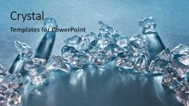  Presentation with blue shadows abstract - Cool new theme with luminescent - pieces of crushed ice cubes backdrop and a light blue colored foreground