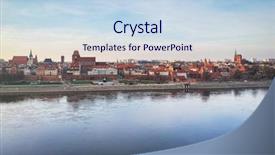  Presentation with torn paper collection of old - Amazing PPT layouts having luminescent - torun old town reflected backdrop and a sky blue colored foreground