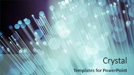 Presentation with optic fibre - Audience pleasing presentation theme consisting of luminosity fiber optic cables fibre backdrop and a light blue colored foreground