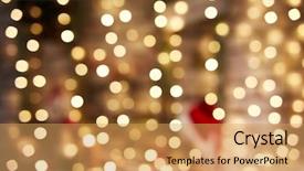  Presentation with luminous - Audience pleasing PPT theme consisting of luminous - blurry christmas lights backdrop and a yellow colored foreground