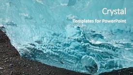  Presentation with luminous - Cool new slide set with luminous blue iceberg melting backdrop and a light blue colored foreground